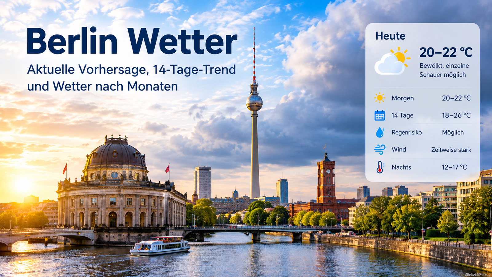 Berlin Wetter: Aktuelle Vorhersage, 14-Tage-Trend und Wetter nach Monaten
